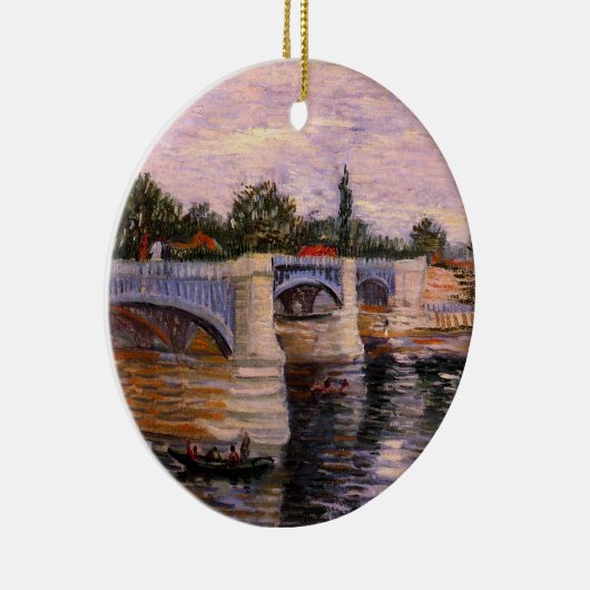 Van Gogh Seine, met Pont del Grande Jette Keramisch Ornament (Rechts)