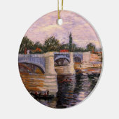 Van Gogh Seine, met Pont del Grande Jette Keramisch Ornament (Links)