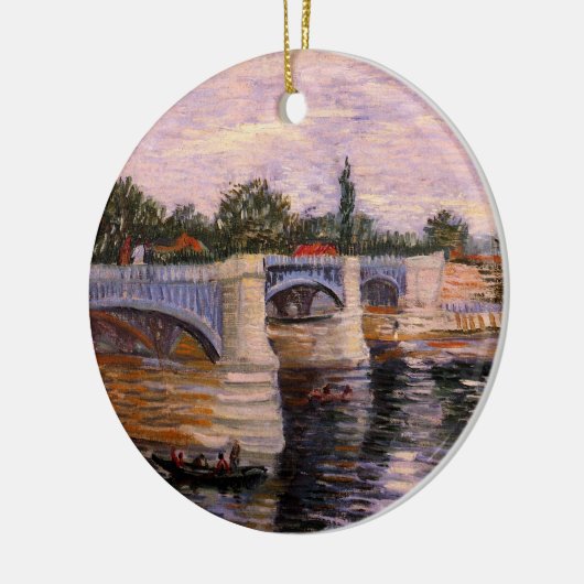 Van Gogh Seine, met Pont del Grande Jette Keramisch Ornament (Links)