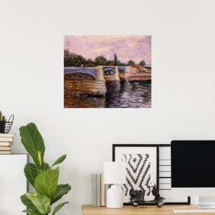 Van Gogh Seine, met Pont del Grande Jette Poster
