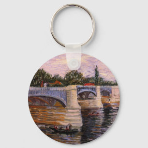 Van Gogh Seine, met Pont del Grande Jette Sleutelhanger