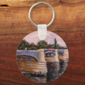 Van Gogh Seine, met Pont del Grande Jette Sleutelhanger (Voorkant)
