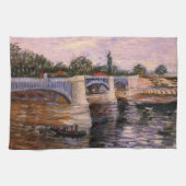 Van Gogh Seine, met Pont del Grande Jette Theedoek (Horizontaal)