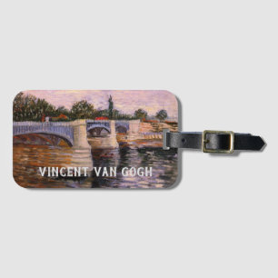Van Gogh Seine rivier met Pont del Grande Jette Bagagelabel
