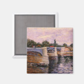 Van Gogh Seine-rivier met Pont del Grande Jette Magneet (Voorkant / Achterkant)