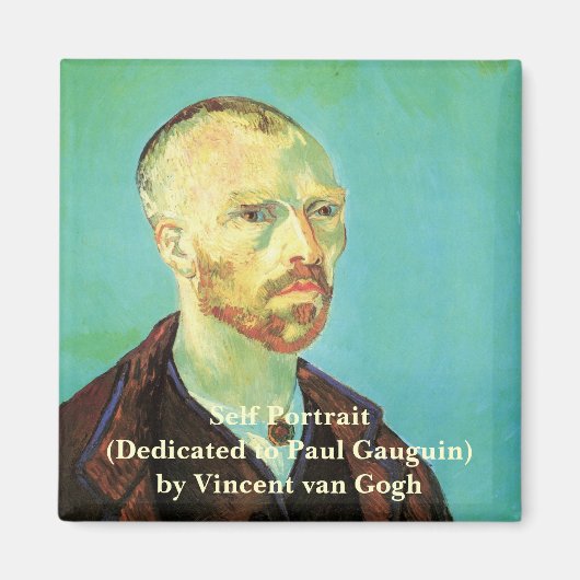 Van Gogh Self Portrait (bestemd voor Paul Gauguin) Magneet (Voorkant)