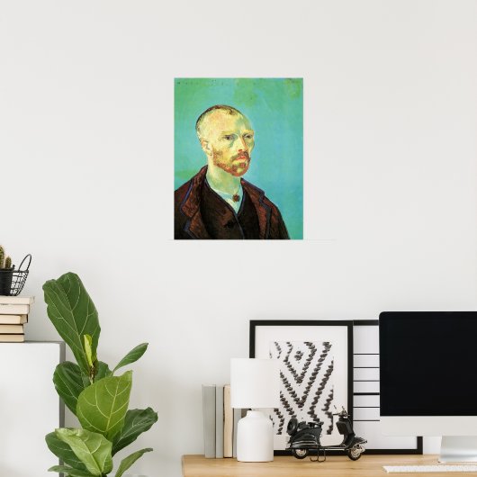 Van Gogh Self Portrait (bestemd voor Paul Gauguin) Poster (Thuiskantoor)