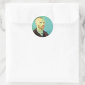 Van Gogh Self Portrait (bestemd voor Paul Gauguin) Ronde Sticker (Tas)