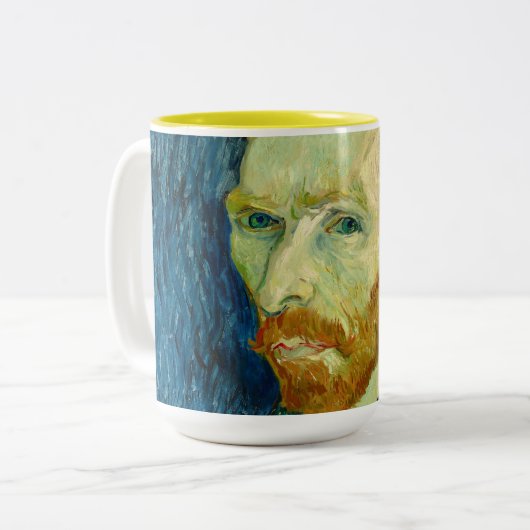 Van Gogh Self Portrait Coffee Mug Tweekleurige Koffiemok (Voorkant links)
