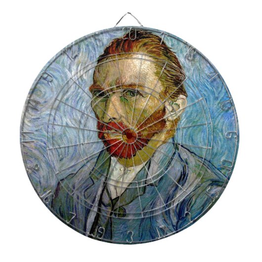 Van Gogh Self Portrait Dartbord (Voorkant)