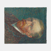Van Gogh Self Portrait Fleece Deken (Voorkant (Horizontaal))