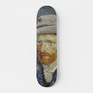 Van Gogh Self Portrait Grey Felt Pet  Art Persoonlijk Skateboard