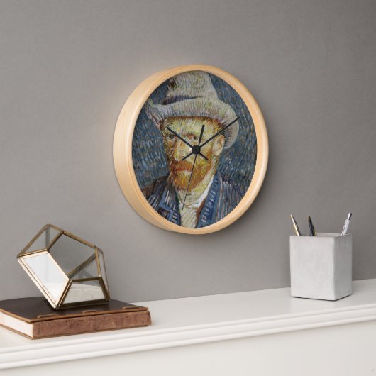 Van Gogh Self Portrait Grey Felt Pet schilderkunst (Kantoor)