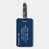 Van Gogh Self Portrait Grey Felt Pet schilderkunst Bagagelabel (Achterkant verticaal)