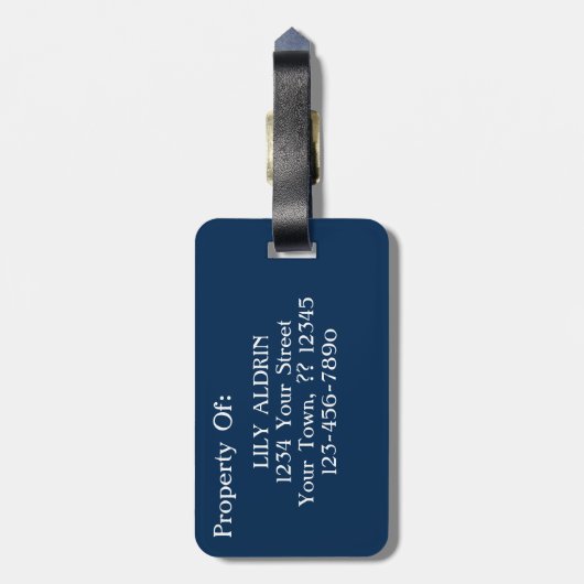 Van Gogh Self Portrait Grey Felt Pet schilderkunst Bagagelabel (Achterkant verticaal)