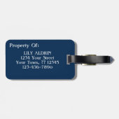 Van Gogh Self Portrait Grey Felt Pet schilderkunst Bagagelabel (Achterkant horizontaal)