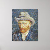 Van Gogh Self Portrait Grey Felt Pet schilderkunst Canvas Afdruk (Voorkant)