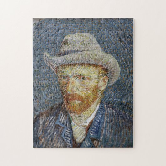 Van Gogh Self Portrait Grey Felt Pet schilderkunst Legpuzzel (Verticaal)