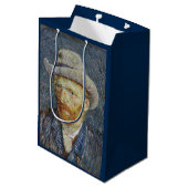 Van Gogh Self Portrait Grey Felt Pet schilderkunst Medium Cadeauzakje (Achterkant Gekanteld)