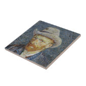 Van Gogh Self Portrait Grey Felt Pet schilderkunst Tegeltje (Zijkant)