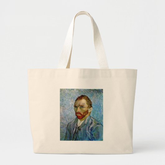 Van Gogh Self Portrait Grote Tote Bag (Voorkant)