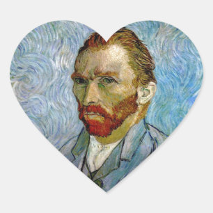 Van Gogh Self Portrait Hart Sticker