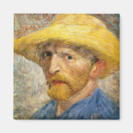 Van Gogh - Self-Portrait Magneet (Voorkant)