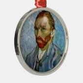 Van Gogh Self Portrait Metalen Ornament (Rechts)