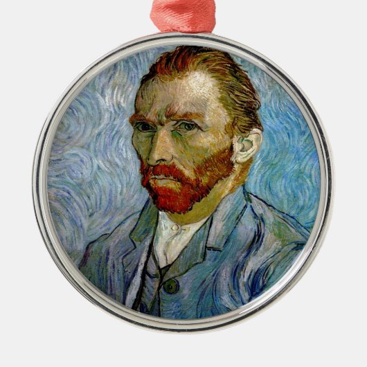 Van Gogh Self Portrait Metalen Ornament (Voorkant)