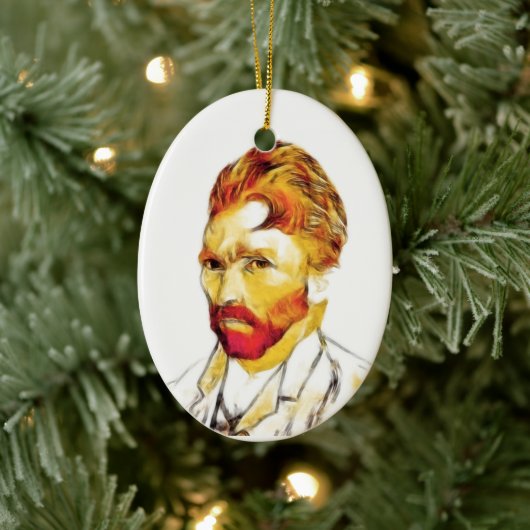Van Gogh Self Portrait New Hairdo Keramisch Ornament (Boom)