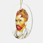 Van Gogh Self Portrait New Hairdo Keramisch Ornament (Links)