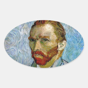 Van Gogh Self Portrait Ovale Sticker