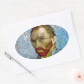 Van Gogh Self Portrait Ovale Sticker (Envelop)