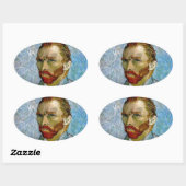 Van Gogh Self Portrait Ovale Sticker (Vel)