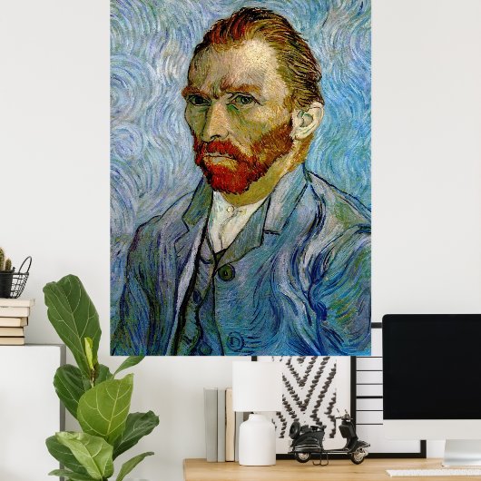 Van Gogh Self Portrait Poster (Thuiskantoor)