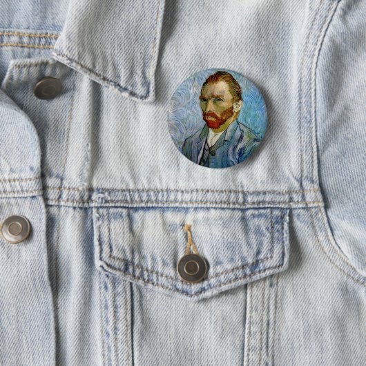 Van Gogh Self Portrait Ronde Button 5,7 Cm (In situ)