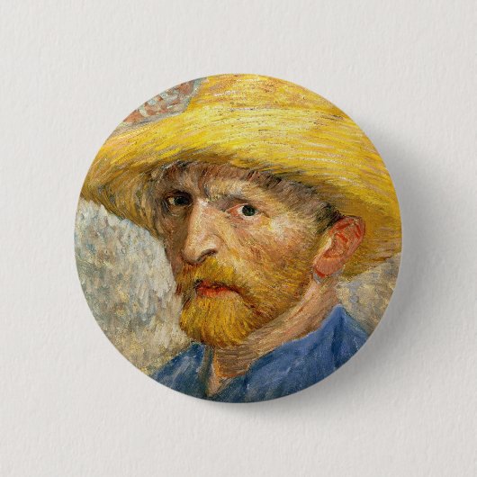 Van Gogh - Self-Portrait Ronde Button 5,7 Cm (Voorkant)