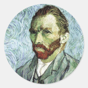 Van Gogh Self-Portrait Ronde Sticker