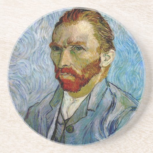 Van Gogh Self Portrait Zandsteen Onderzetter (Voorkant)