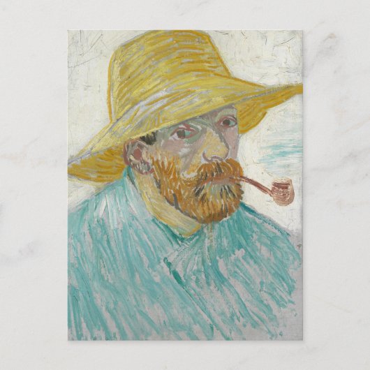 Van Gogh Self Portret met Briefkaart Pipe (Voorkant)