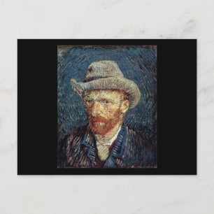 Van Gogh Self-Portret met grijs smelt Pet Briefkaart