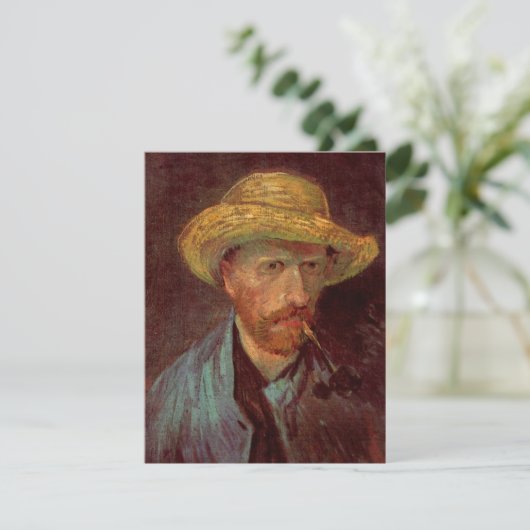 Van Gogh Self Portret met Pet en pijp (Staand voorkant)