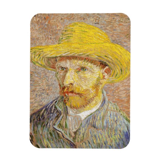 Van Gogh Self Portret met Pet Magneet (Verticaal)