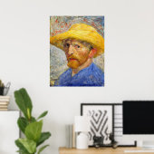 Van Gogh Self Portret met Pet Poster (Thuiskantoor)