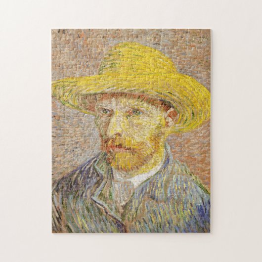 Van Gogh Self Portret met rietje Pet Puzzle Legpuzzel (Verticaal)