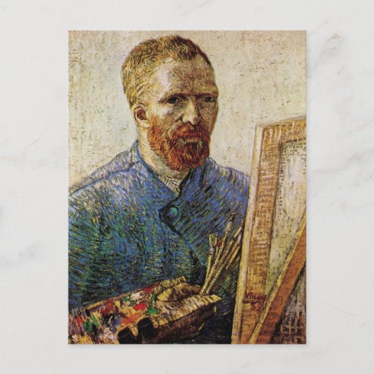 Van Gogh Self Portret voor Easel Briefkaart (Voorkant)