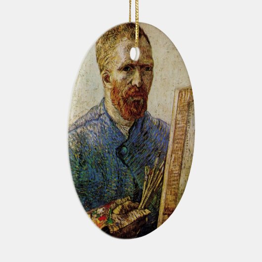 Van Gogh Self Portret voor Easel Keramisch Ornament (Rechts)