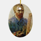Van Gogh Self Portret voor Easel Keramisch Ornament (Voorkant)
