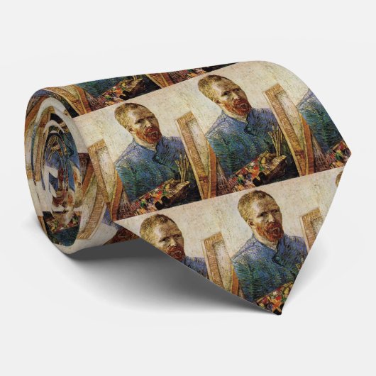 Van Gogh Self Portret voor Easel Stropdas (Opgerold)