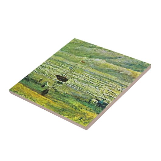 Van Gogh - Shores of Scheveningen, Tegeltje (Zijkant)